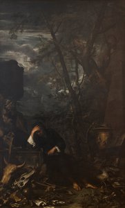 Demócrito en meditación de Salvator Rosa
